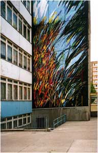 Wandgestaltung der Ilja Ehrenburg Schule, Weißensee 1990