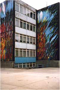 Wandgestaltung der Ilja Ehrenburg Schule, Weißensee 1990